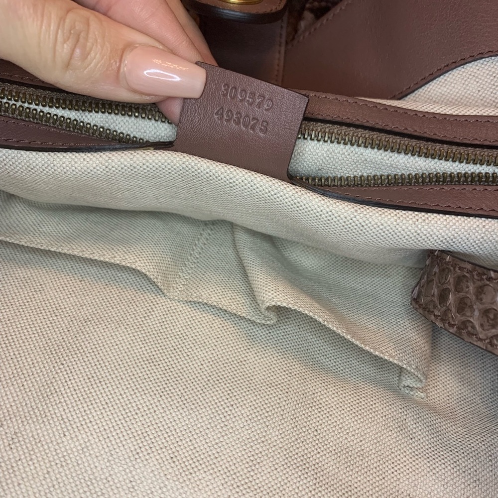 Gucci Python Soft Icon Horse Bit Tote *Rare* - image 7